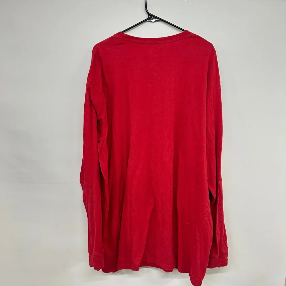 The North Face Long‎ Sleeve Big Logo Graphic Tee XXXL Red Gorpcore Streetwear